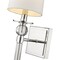 Z-Lite Mia 1 Light Wall Sconce, Polished Nickel & White 805-1S-PN - alternate 2